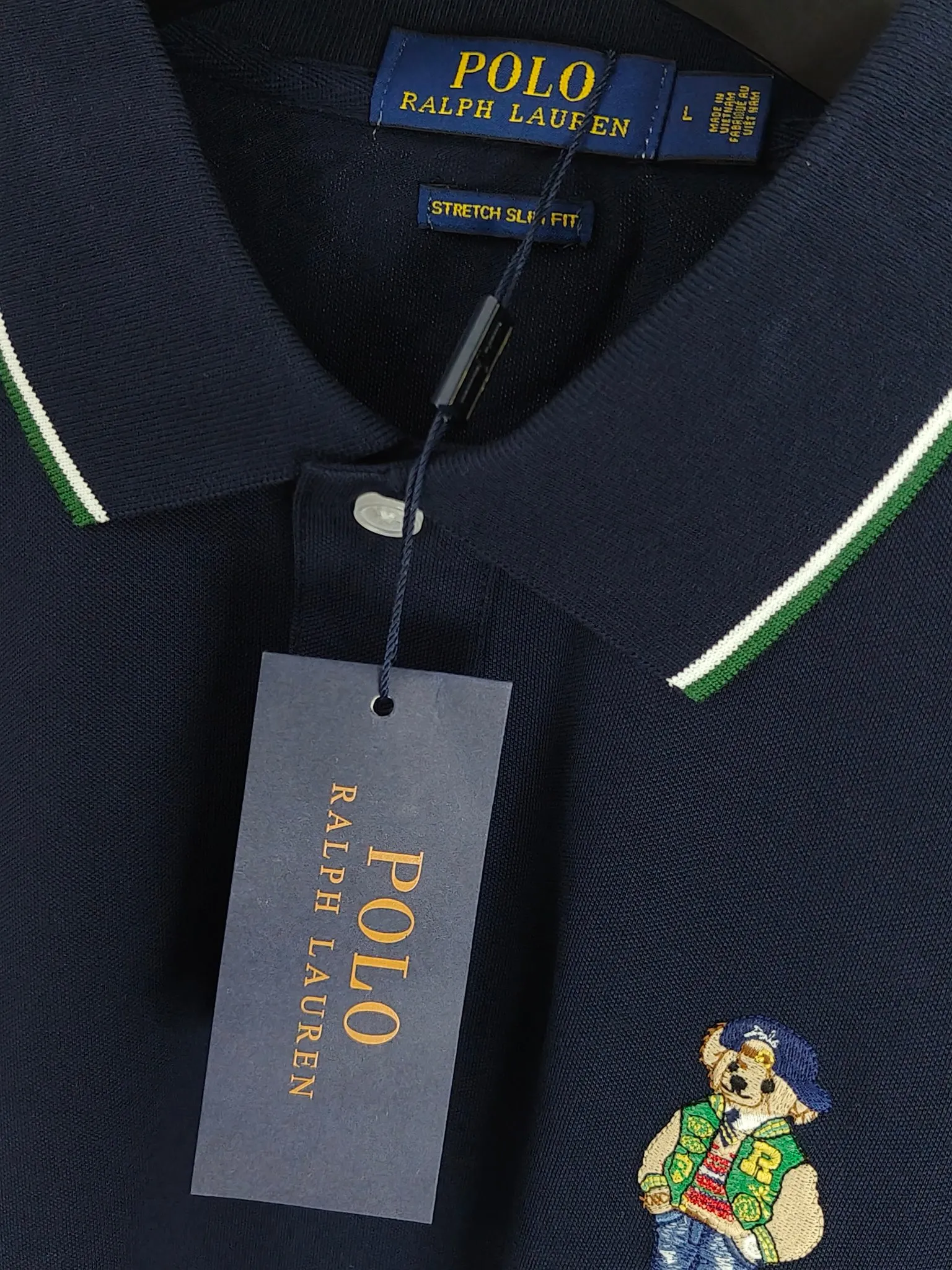 P180 Real shot quality High version Ralph Lauren embroidered polo shirt lapel short sleeves High-end quality Complete with three labels, comfortable and breathable, classic and simple, exquisite and fashionable, details show high-end quality Color: black navy blue Size: M-XXL
